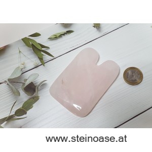 Gua Sha Schaber ROSENQUARZ Rechteck